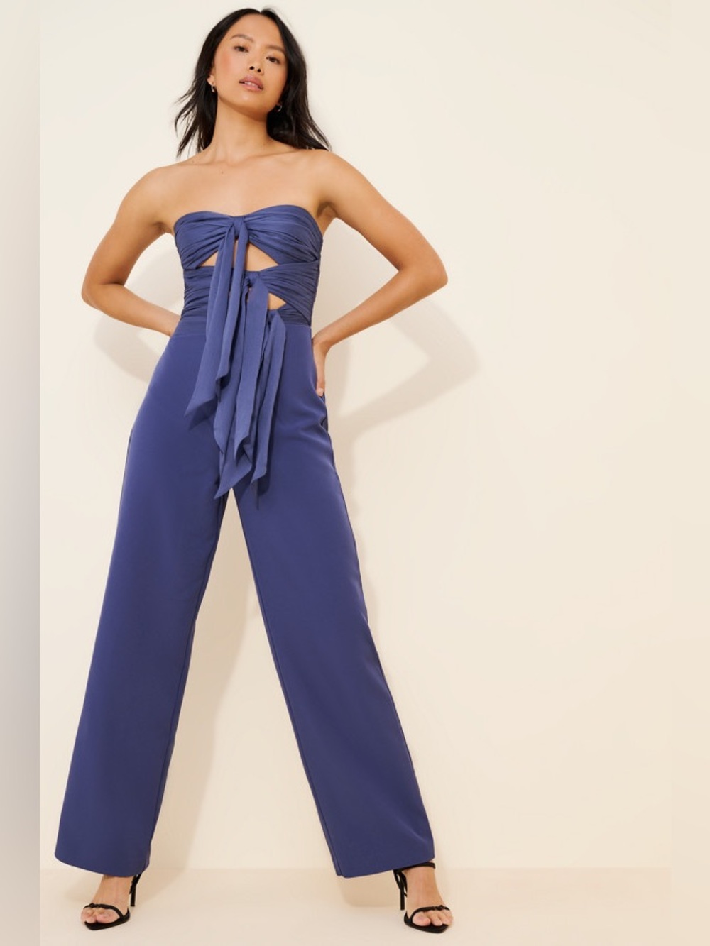 Amur Roy Strapless Jumpsuit Blue Size 4‎